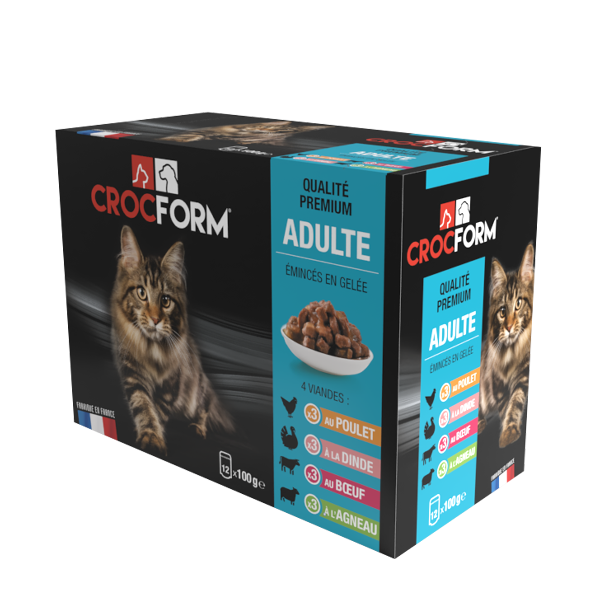 ALIMENT CROQUETTES CROCFORM PREMIUM CHAT ADULTE 4 VIANDES ALIMENT CROQUETTES CROCFORM PREMIUM CHAT ADULTE 4 VIANDES