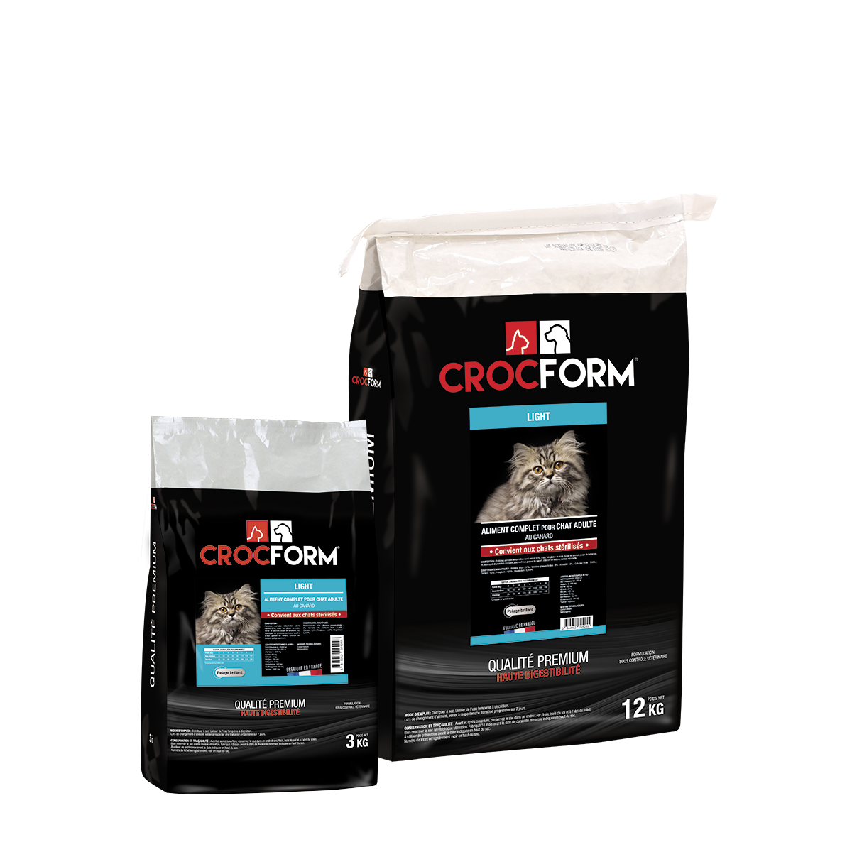 ALIMENT CROQUETTES CROCFORM PREMIUM STÉRILISÉ LIGHT CHAT ALIMENT CROQUETTES CROCFORM PREMIUM STÉRILISÉ LIGHT CHAT