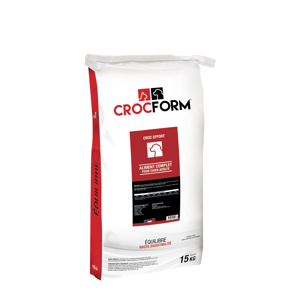 ALIMENT CROQUETTES CHIEN CROCFORM ÉQUILIBRE CROC EFFORT