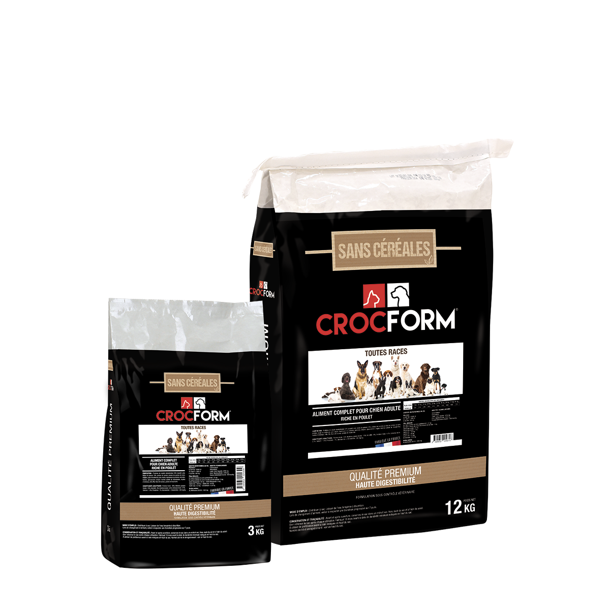 ALIMENT CROQUETTES CHIEN CROCFORM PREMIUM SANS CÉRÉALES ALIMENT CROQUETTES CHIEN CROCFORM PREMIUM SANS CÉRÉALES